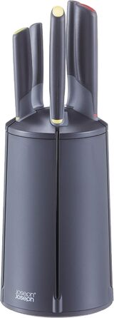 Набір ножів Joseph Joseph Elevate, 5 штук, поворотний, з японської сталі, чорний, багатобарвний