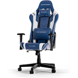 Ігрове крісло DXRacer PRINCE L, шкіра ПВХ, синій і білий