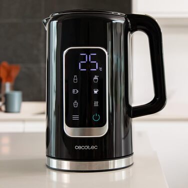 Електричний чайник Cecotec Thermosense 500 Touch: 1,7 л, 2200 Вт, нержавіюча сталь, 5 температурних режимів, сенсорне управління, поворотний на 360°, Cool Touch, автоматичне відключення, функція підтримання тепла