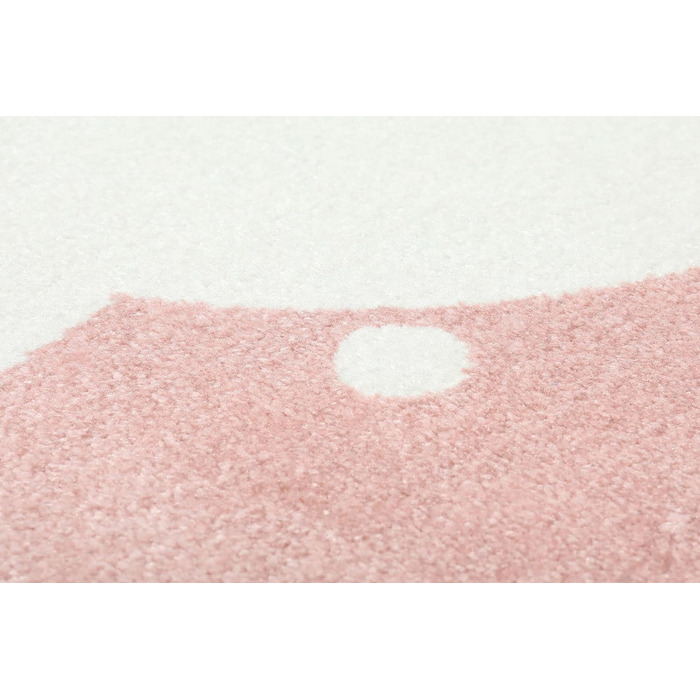 Килимок для дитячої кімнати, 100 x 160 см, Дитячий килимок для дітей, Ігровий килимок, Сучасний дизайн, Короткий ворс, Oeko TEX Standard 100, Без шкідливих речовин, можна прати при 30C, Рожевий 100 x 160 см Рожевий