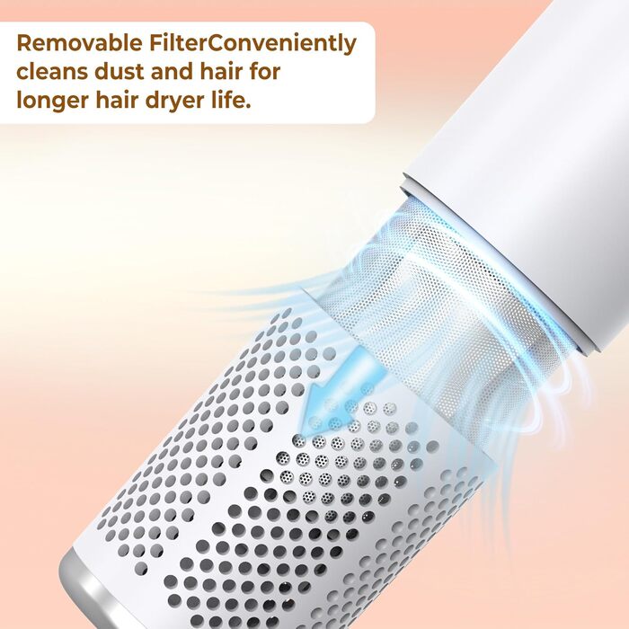 Мультистайлер для волосся 7 в 1 UKLISS Hairstyler Pro: фен, автоматична плойка, кругла щітка та випрямляч для професійного стайлінгу, білий