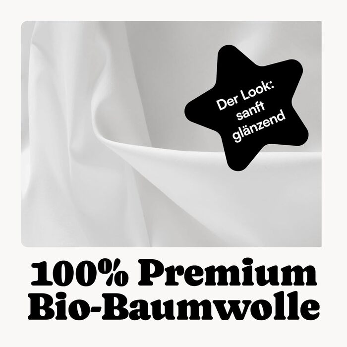 Наволочка Seralino Satin 80x80 White (комплект з 2 шт. ) 100 органічна бавовна, сертифікована Oeko-Tex, дихаюча, м'яка, як шовк, наволочка 80x80 Чохол на подушку на блискавці, наволочки 80x80 бавовна