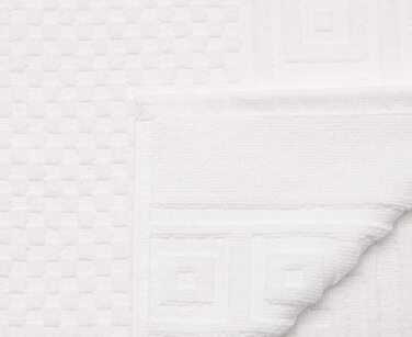 Набір рушників для душу ZOLLNER 4 серії з вафельним візерунком, 100 бавовна, 70x140 см, (білий)