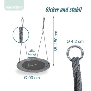 Гніздова гойдалка Relaxdays 90 см