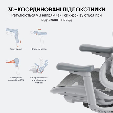 Офісне крісло SIHOO Doro C300 white