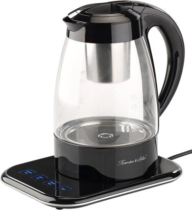Скляний чайник Rosenstein & Shne Повністю автоматичний чайник і чайник WSK-500.tmp, 1,2 л (повністю автоматична чайна машина, автоматична чайник, налаштування температури)