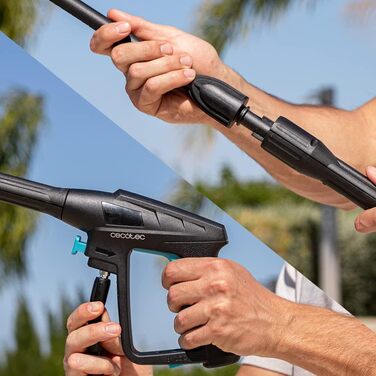 Мийка високого тиску Cecotec HydroBoost 1400 Essential: 105 bar, 426 л/год, 9 м радіус дії, 1600 Вт, алюмінієвий насос, 2 насадки + аксесуари для миття підлоги, Multicolor