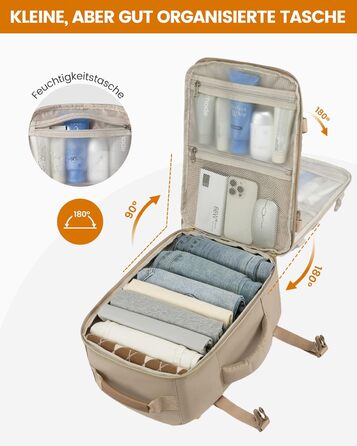 LOVEVOOK Рюкзак ручної об'єм Ryanair, 40x20x25 см, для ноутбука 13.3