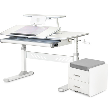 Комплект (S) Evo-Kids TH-320 Grey (парта + тумба) (арт.TH-320 + BD C3_GREY)