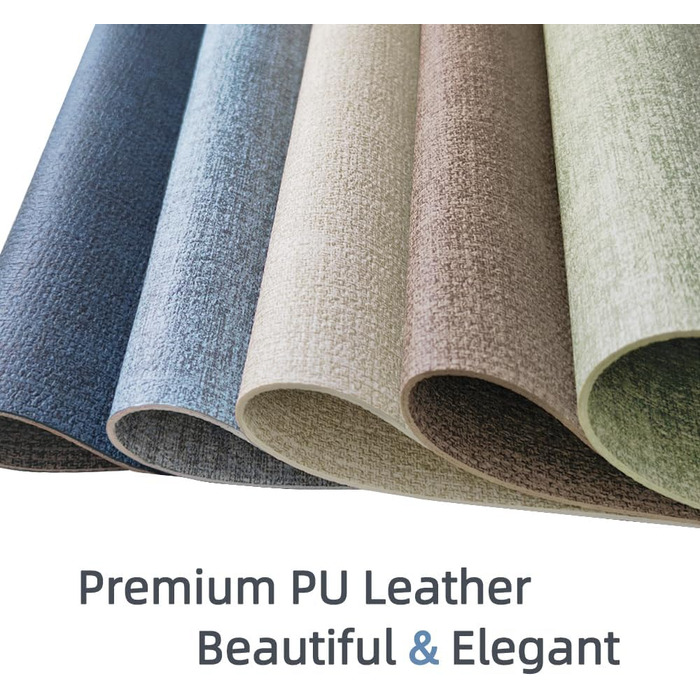 Набір килимків на стіл овальної форми, 6 шт., штучна шкіра, термостійкі та водонепроникні (зелені)