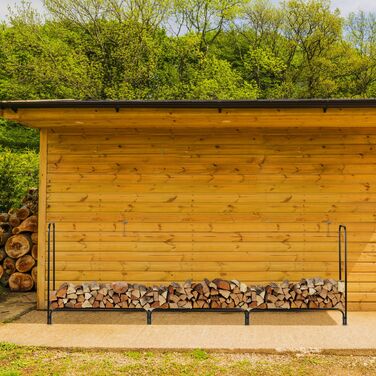 Стильна металева полиця для дров Relaxdays