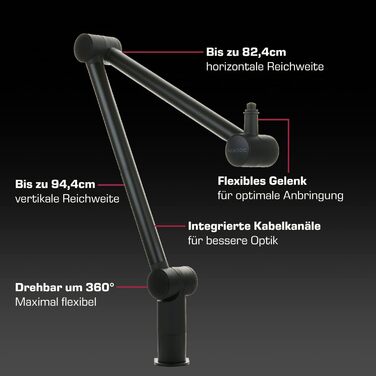 DOCKIN® MP2000: USB мікрофон-конденсатор для ПК, геймінгу, подкастів та стрімінгу. Якісний мікрофон з міцним кріпленням для запису звуку. Преміум якість звуку.