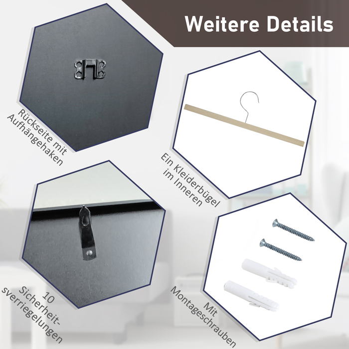 Вітрина для трикотажу HOMCOM - зручна стійка для одягу з алюмінієвою рамою та захисною акриловою передньою панеллю, що не вигоряє на сонці. Чорного кольору.