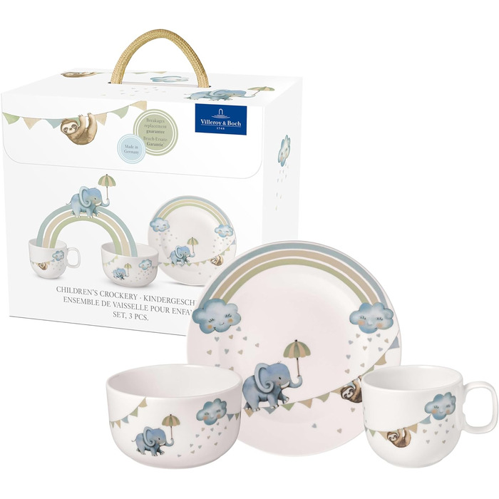 Набір дитячого столового прибору Villeroy & Boch Boho Kids (4 шт.) з нержавіючої сталі, сріблясто-платиновий, для миття в посудомийній машині