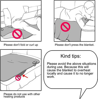 Електрична ковдра 160x130 см, Бежева