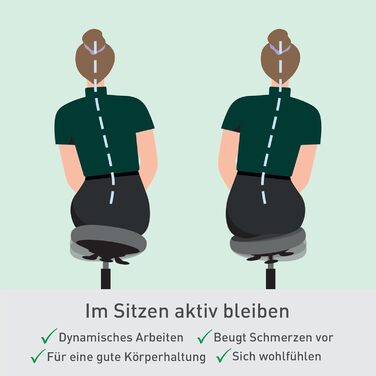 Офісний стілець Leitz Ergo Active з піною подвійної щільності, регульована висота 57-82 см, оббивка з переробленого матеріалу (110 кг), колір світло-сірий