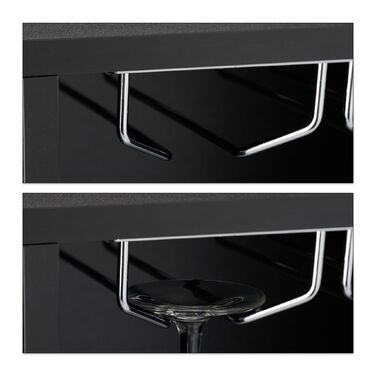 Великий винний стеллаж Relaxdays з тримачами для келихів