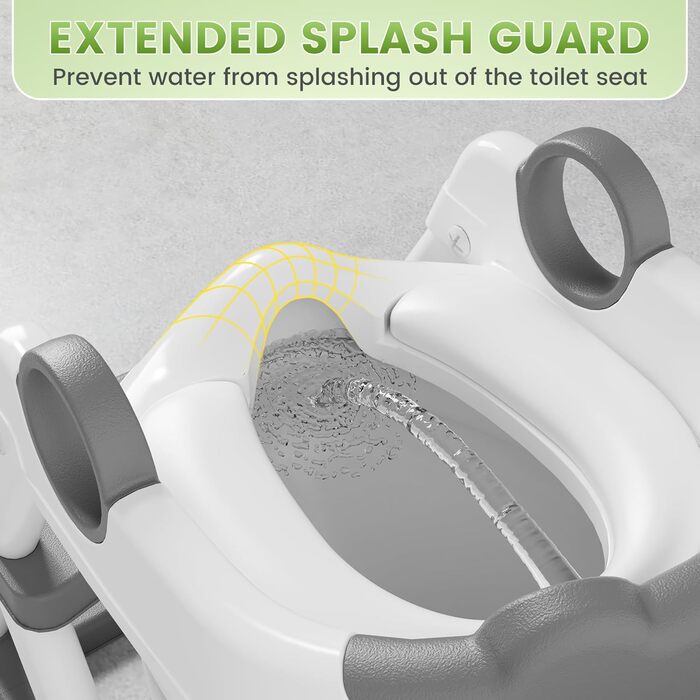 Унітаз-сходинки для дітей COOSEYA Frosch з драбинкою та сидінням для привчання до туалету, сірий (Gris Chiné 14)