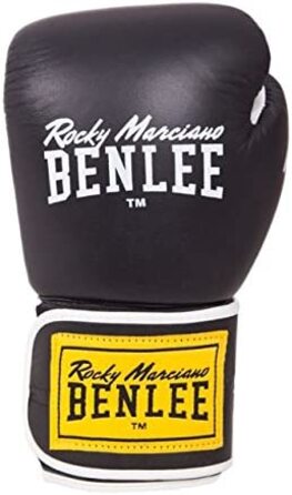 Боксерські рукавички BENLEE тайські рукавички з жорсткої шкіри-чорний Розмір 10