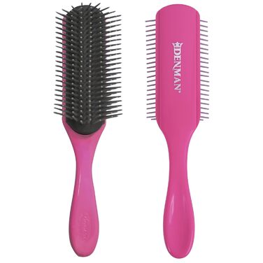 Щітка для укладання кучерявого волосся Denman Curly Hair Brush D4 (All Black) - для довгого волосся та чітко окреслених кучерів (рожевий/сірий, рожевий/сірий)