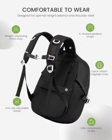 Рюкзак LOVEVOOK для підлітка, шкільний ранець 5 клас, дитячий рюкзак з нагрудною стрічкою, легка жіноча сумка для школи, рюкзак для дітей від 8 років для дитячого садка, школи, університету, відпочинку (Чорний, 15,6 дюймів)