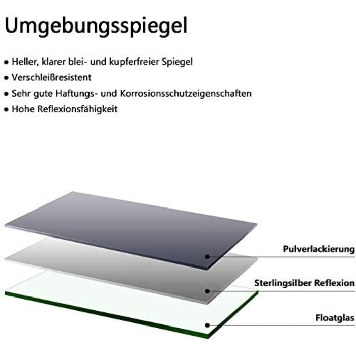 Дзеркало для ванної кімнати HUOLE з LED-підсвічуванням, 60 x 80 см, сенсорне керування, запобігання запотіванню, 6400K
