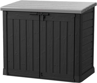 Ящик для сміттєвих баків Keter Store it Out Max, 1200 л, чорний/сірий, пластик