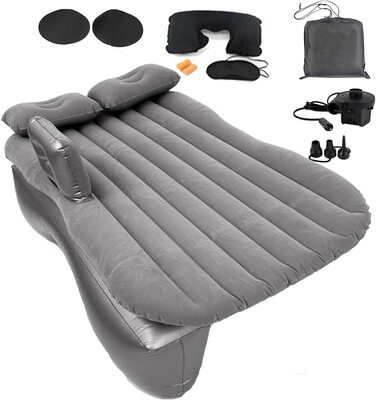 Автомобільний матрац Icelus, надувний матрац для позашляховика, універсальна надувна ліжко для кемпінгу, рухоме заднє сидіння автомобіля, більш товста надувна ліжко в багажнику для подорожей, кемпінгу, активного відпочинку (UA-cab004)