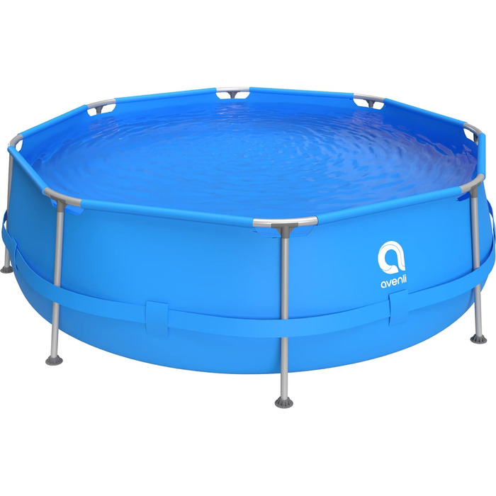 Басейн Avenli 300 x 76 см Надземний басейн зі сталевим каркасом без насоса Синій круглий каркасний басейн Запасний басейн (305 x 76 см)