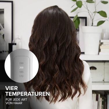 Паровий випрямляч для волосся, пряме волосся за один раз без пошкоджень, випрямляч, покриття з керамічної та арганової олії, швидке нагрівання, 4 температури, термостійкий захисний килимок