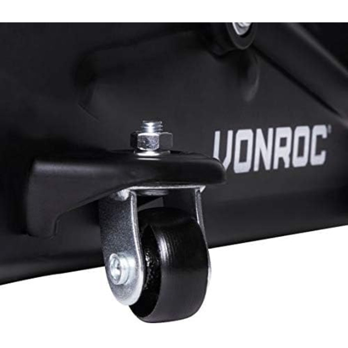 Гідравлічний домкрат VONROC 2T для авто - низькопрофільний, до 2 тонн - для заміни шин та ремонту, висота до 33 см, з подовженою ручкою