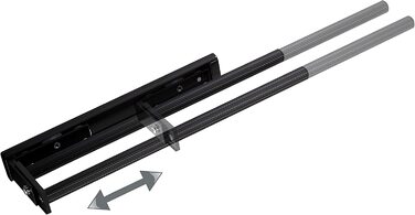 Тримач для рушників SOTECH TED з алюмінію, чорний матовий, 2-х секційний, телескопічний, 325-487 мм