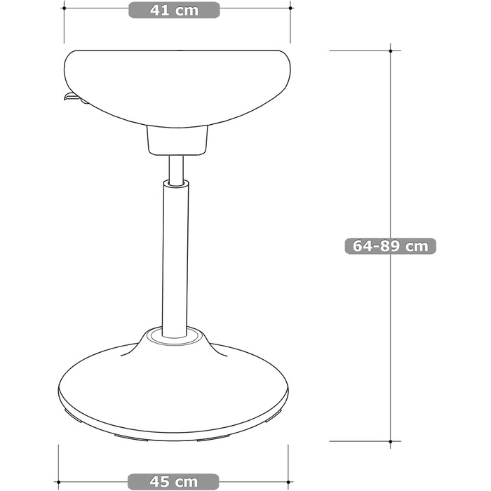 Крісло-трансформер VERSEE V1703 з тканини, чорне: регульована висота, поворотне, для офісу та дому