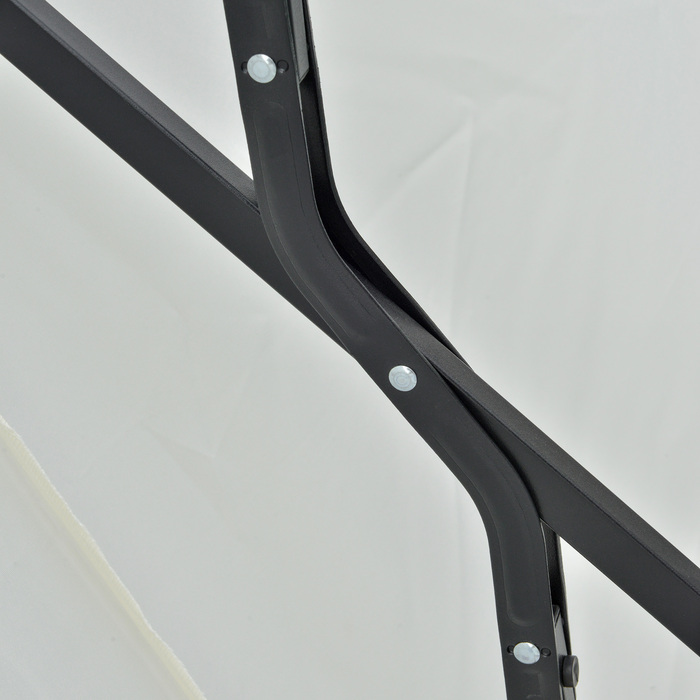 Сонцезахисний парасоль полукруглої форми 1,9 x 2 м з подвійним куполом та ручною гонтою, колір - кремовий