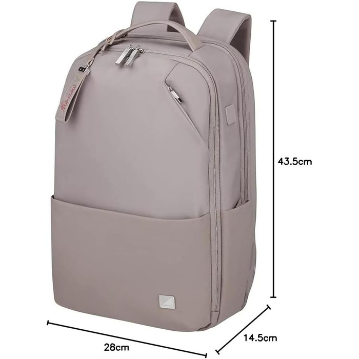 Рюкзак для ноутбука Samsonite Workationist 15.6', 43 см, 17.5 л, рожевий (кварц)