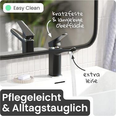 Змішувач для ванної кімнати Instmaier Amelie, одноlever, з міді (чорний/хром)