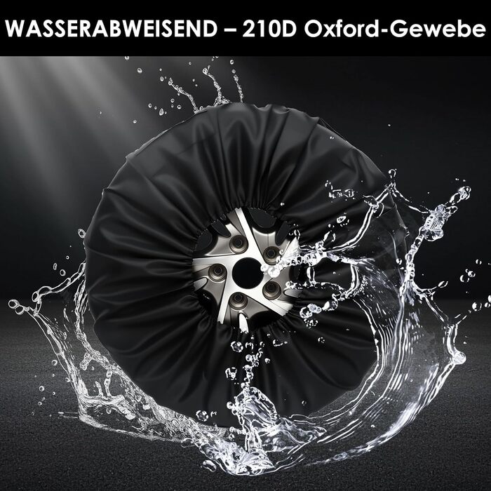 Набір чохлів для коліс 4 шт., захисні чохли для коліс 19-23 дюйми, водонепроникні, з UV-захистом, для зберігання та транспортування, червоні, розмір L (діаметр 81 см)