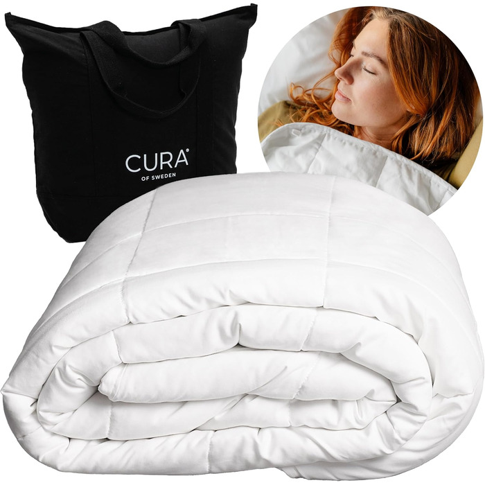 Ковдра CURA Pearl Classic Weighted Blanket 150x210 3кг - Ковдра для антистресової терапії з 100 бавовни