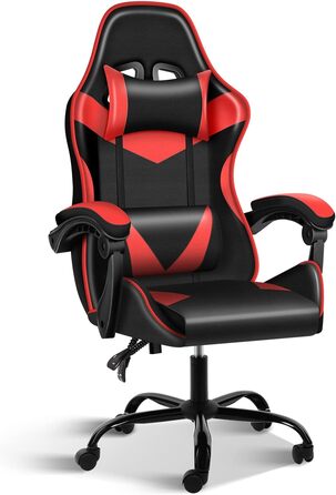 Ігрове крісло YSSOA dx Racer ергономічне регульоване макс 200 кг червоно-чорне