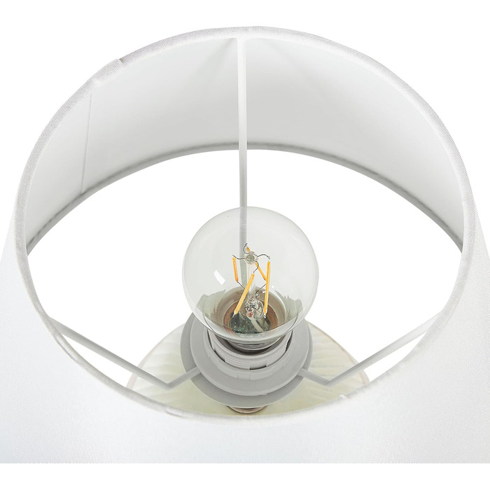 Стійка лампа Beliani Sado, кераміка, кремово-біла, 37 см