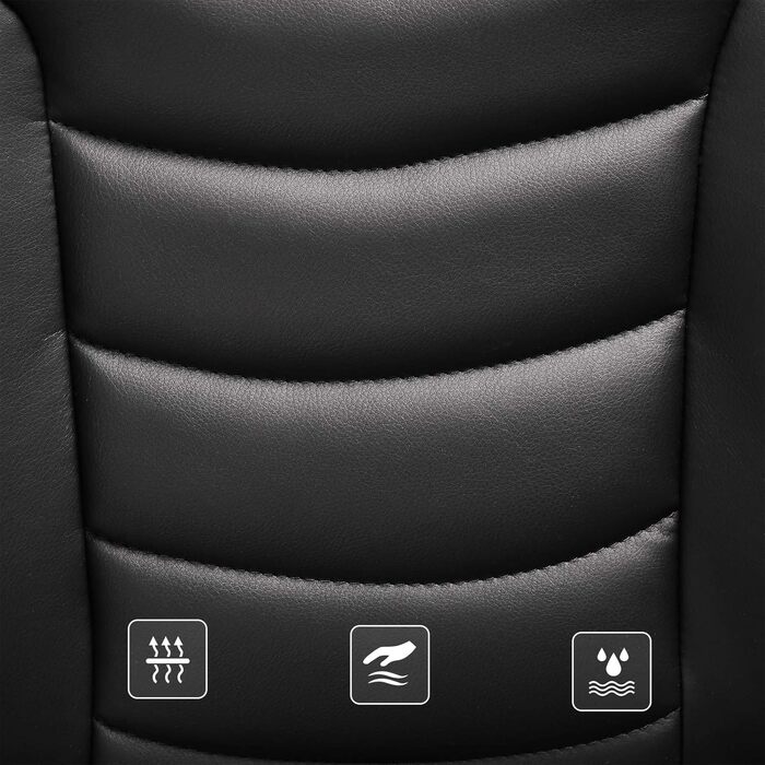 Крісло офісне SONGMICS регульоване по висоті, чорне, OBG21B, 52x53x122 см