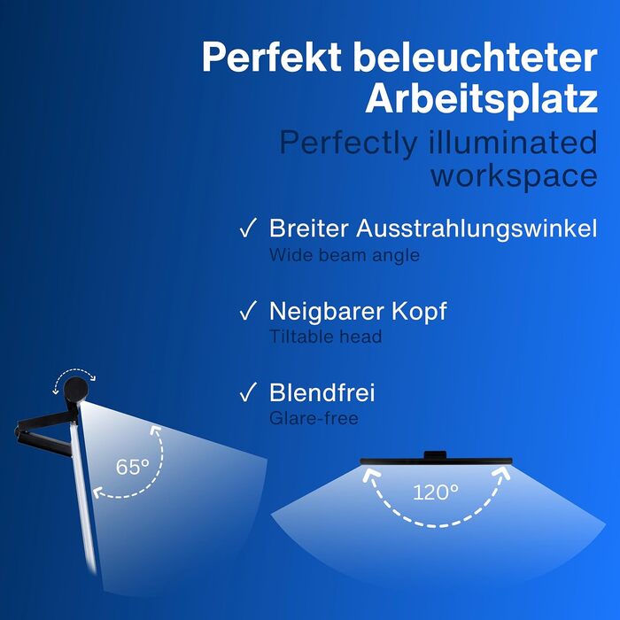 USB лампа REV Monitor з акумулятором, 49 см, кріпленням, 130 лм, 3 кольори, чорна