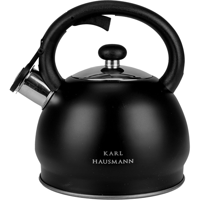 Чайник електричний індукційний 1.8L чорний з авто-свистком - Edelstahl, для плити, газової плити, електроплити, чайник-свисток, чайник-заварник