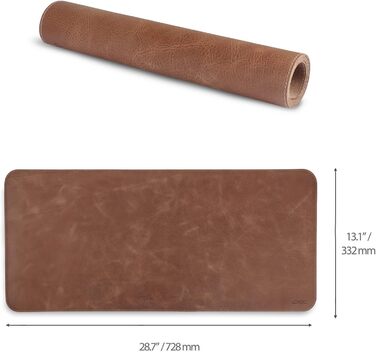 Килимок для миші Londo Echtleder з натуральної шкіри, великий, з антиковзаючою основою та гладкою поверхнею (Mink)