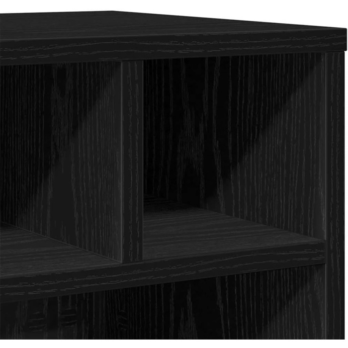 Підставка для принтера на колесах з полицями, білий ДСП, для офісу та робочого кабінету (Чорний дуб)