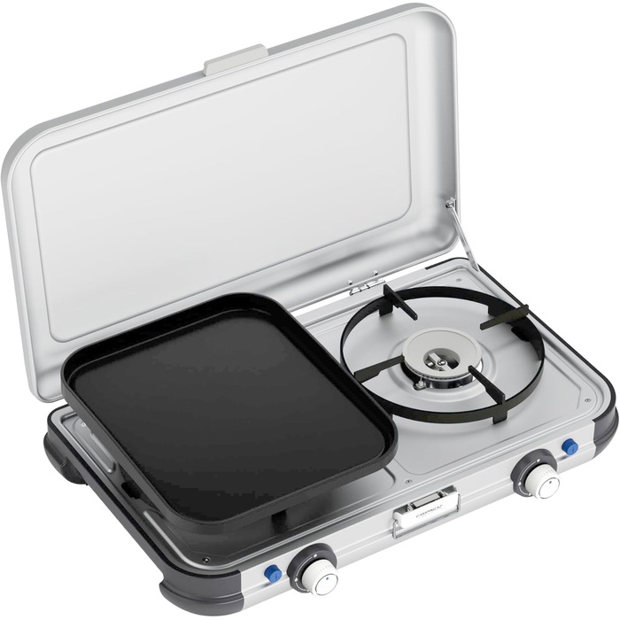 Газовий набір Campingaz 2 Grill & Go CV - плитка з 2 конфорками, для кемпінгу, з використанням газових картриджів, 3.6 Вт