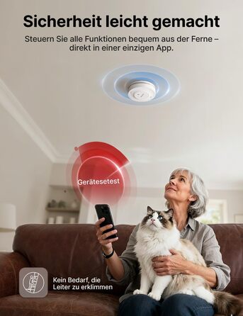 X-Sense Детектор диму з Wi-Fi, 10 років роботи батареї та базовою станцією SBS50 (6 шт.), фотоелектричний, бездротовий, SD19-MN61, білий