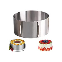 Регульоване кільце для тортів CYJXL, міцне кільце для випічки з нержавіючої сталі, кільце для тортів з точним масштабуванням всередині-високий і рівномірний