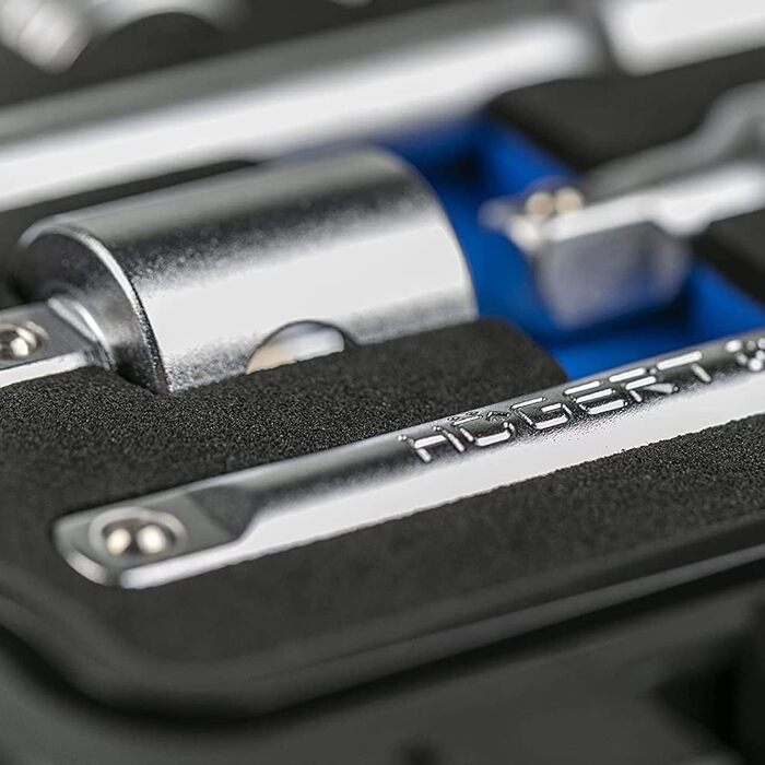 Набір інструментів Högert Technik 38 предметів: валіза з інструментами, тріскачковий набір, набір торцевих головок, біти 1/4