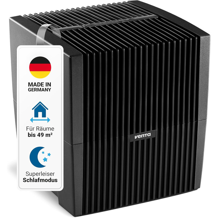 Зволожувач повітря Venta LW15 Classic Original чорний, до 29 м², ультратихий 20 дБ, 5 л, без фільтрів
